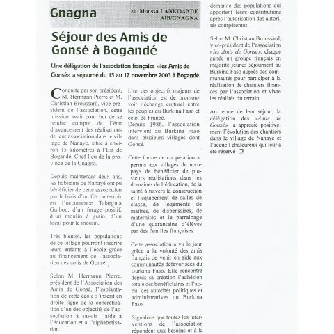 12-2003 3 novembre  le burkina au quotidien